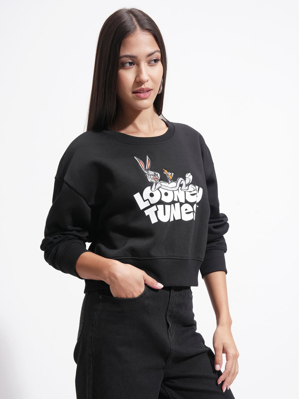 WB By Tokyo Talkies Women Black Harry Potter Printed Pullover Round Neck Sweatshirt - Black - Image 6