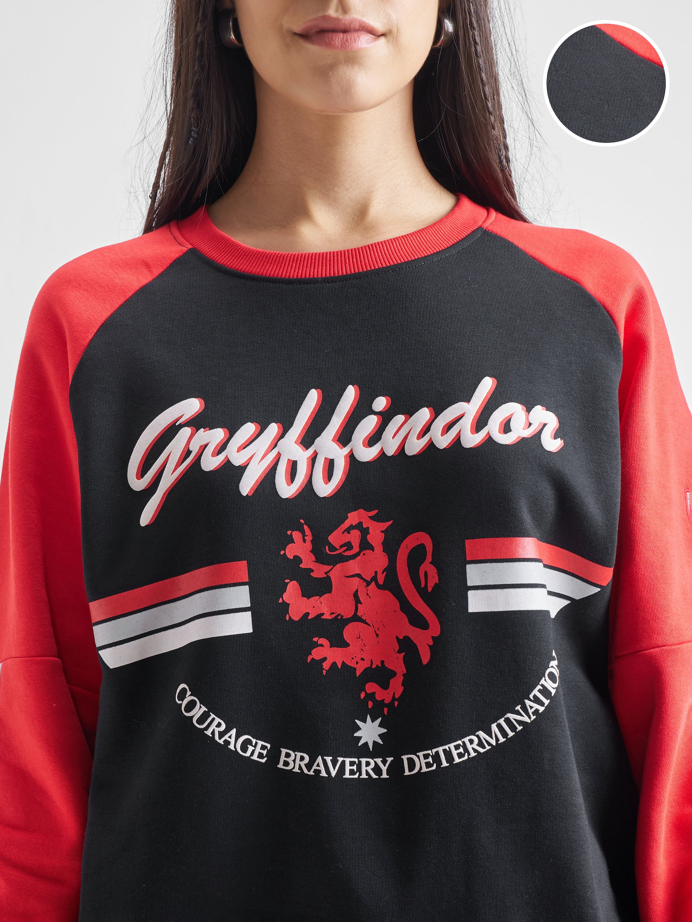 WB By Tokyo Talkies Women Black Harry Potter Printed Pullover Round Neck Sweatshirt - Black - Image 8