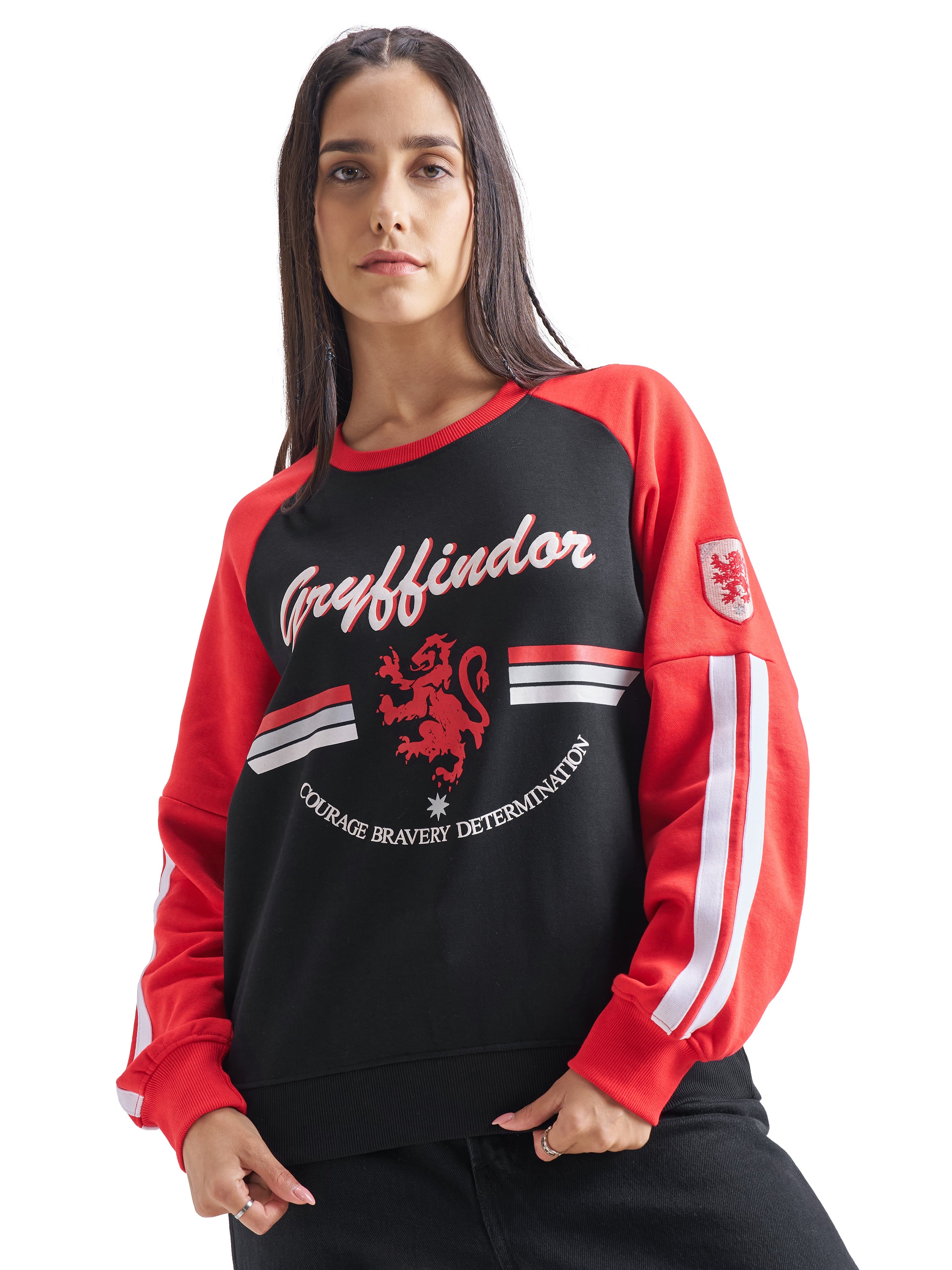 WB By Tokyo Talkies Women Black Harry Potter Printed Pullover Round Neck Sweatshirt - Black - Image 2