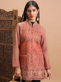 Vishudh Women Beige Open Front Jacket - Beige - Image 1
