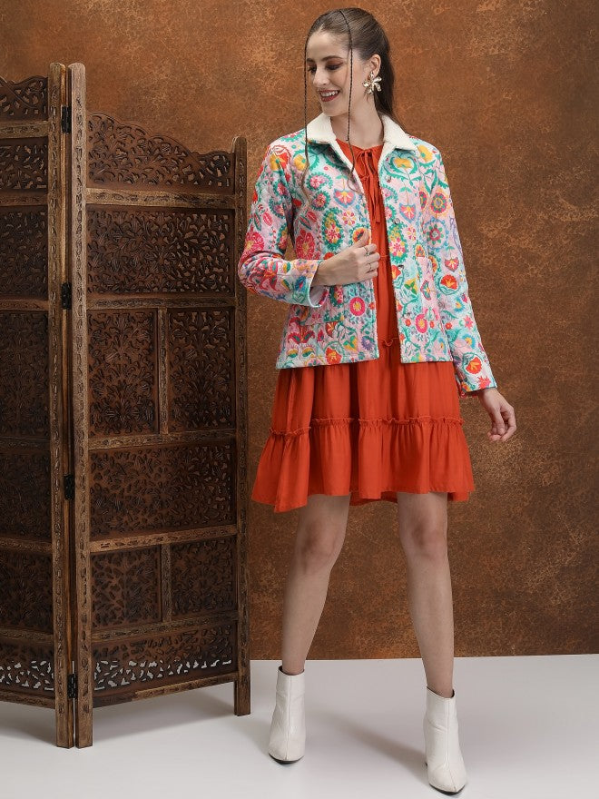 Vishudh Women Multi Open Front Jacket - Multi - Image 2