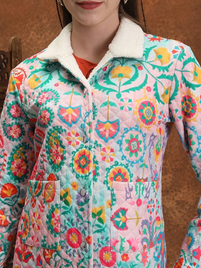 Vishudh Women Multi Open Front Jacket - Multi - Image 5