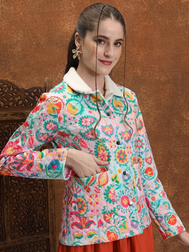 Vishudh Women Multi Open Front Jacket - Multi - Image 6