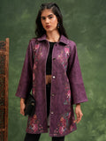 Vishudh Women Purple Quilted Jacket - Purple - Image 1
