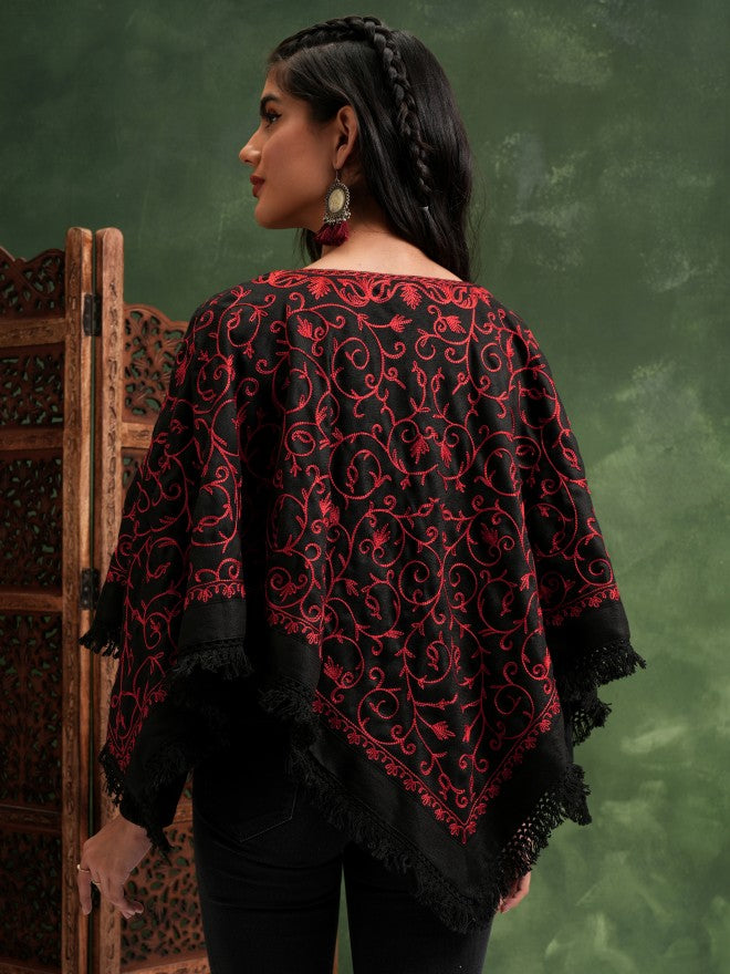 Vishudh Women Black Embroidered Top - Black - Image 3
