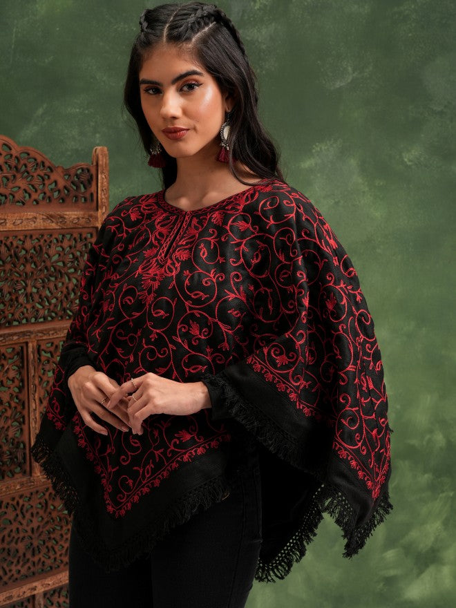 Vishudh Women Black Embroidered Top - Black - Image 4