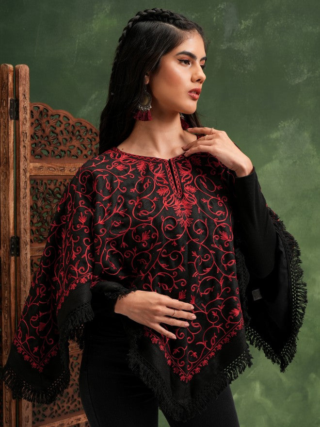 Vishudh Women Black Embroidered Top - Black - Image 6