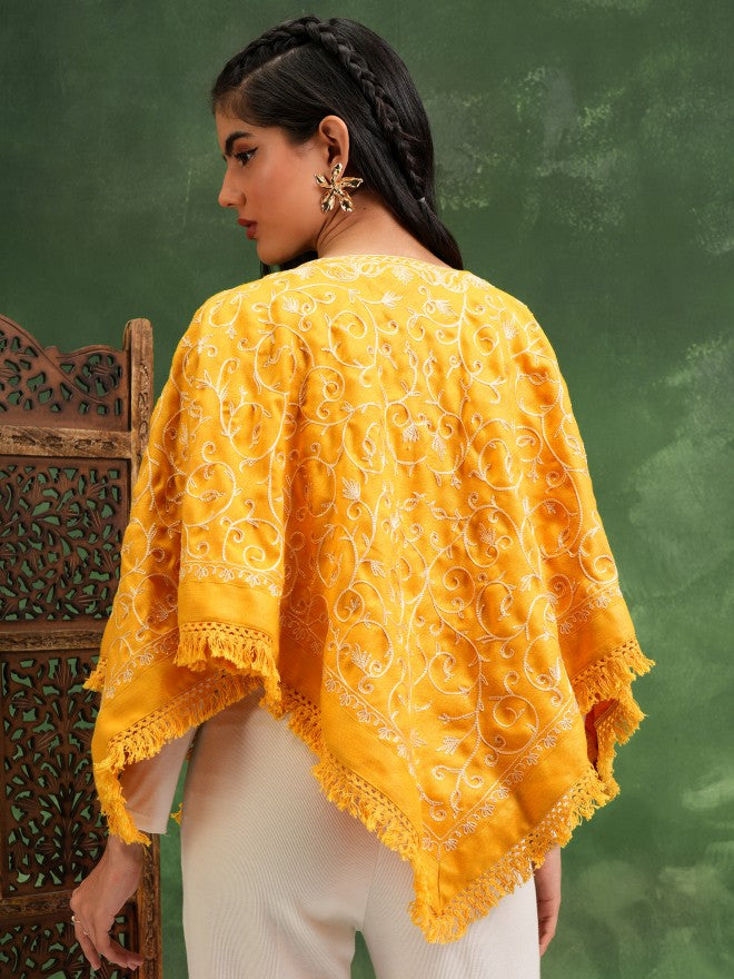 Vishudh Women Yellow Embroidered Top - Yellow - Image 3