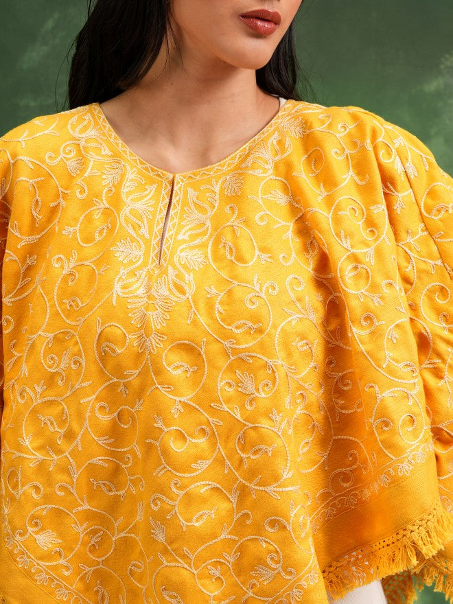 Vishudh Women Yellow Embroidered Top - Yellow - Image 5