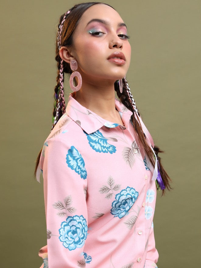Vishudh Women Pink Shirt With Trouser - Pink - Image 2