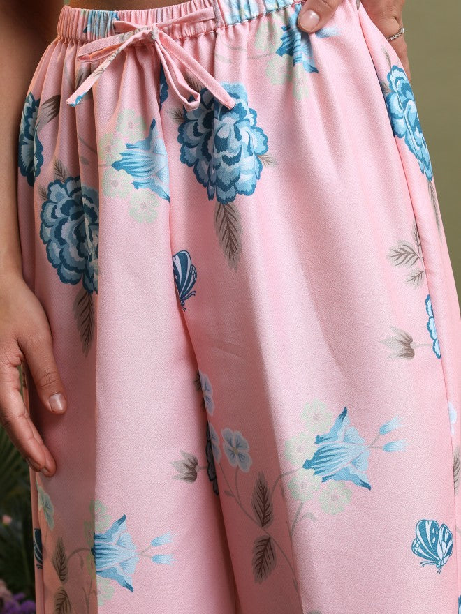 Vishudh Women Pink Shirt With Trouser - Pink - Image 7