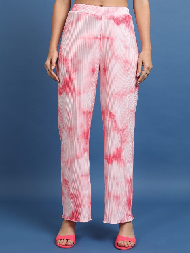 Vishudh Women Pink Top With Trousers Co-Ords - Pink - Image 7