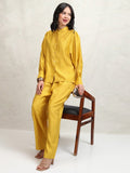 Tokyo Talkies Women Mustard Shirt With Trousers Co-Ords - Mustard - Image 1