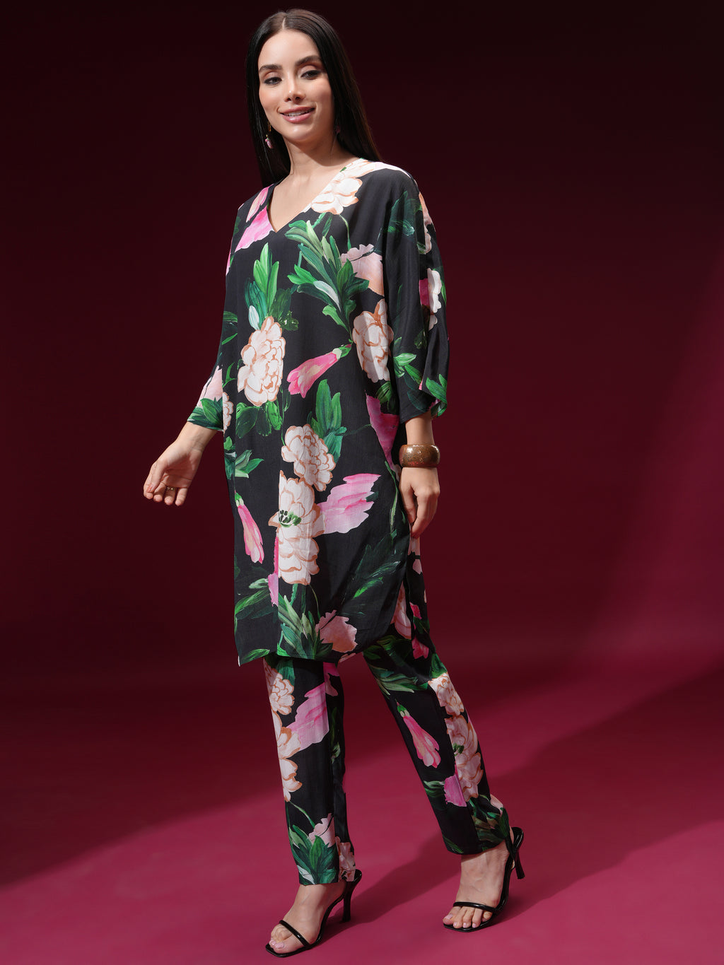 Vishudh Women Black Top With Trouser - Black - Image 2