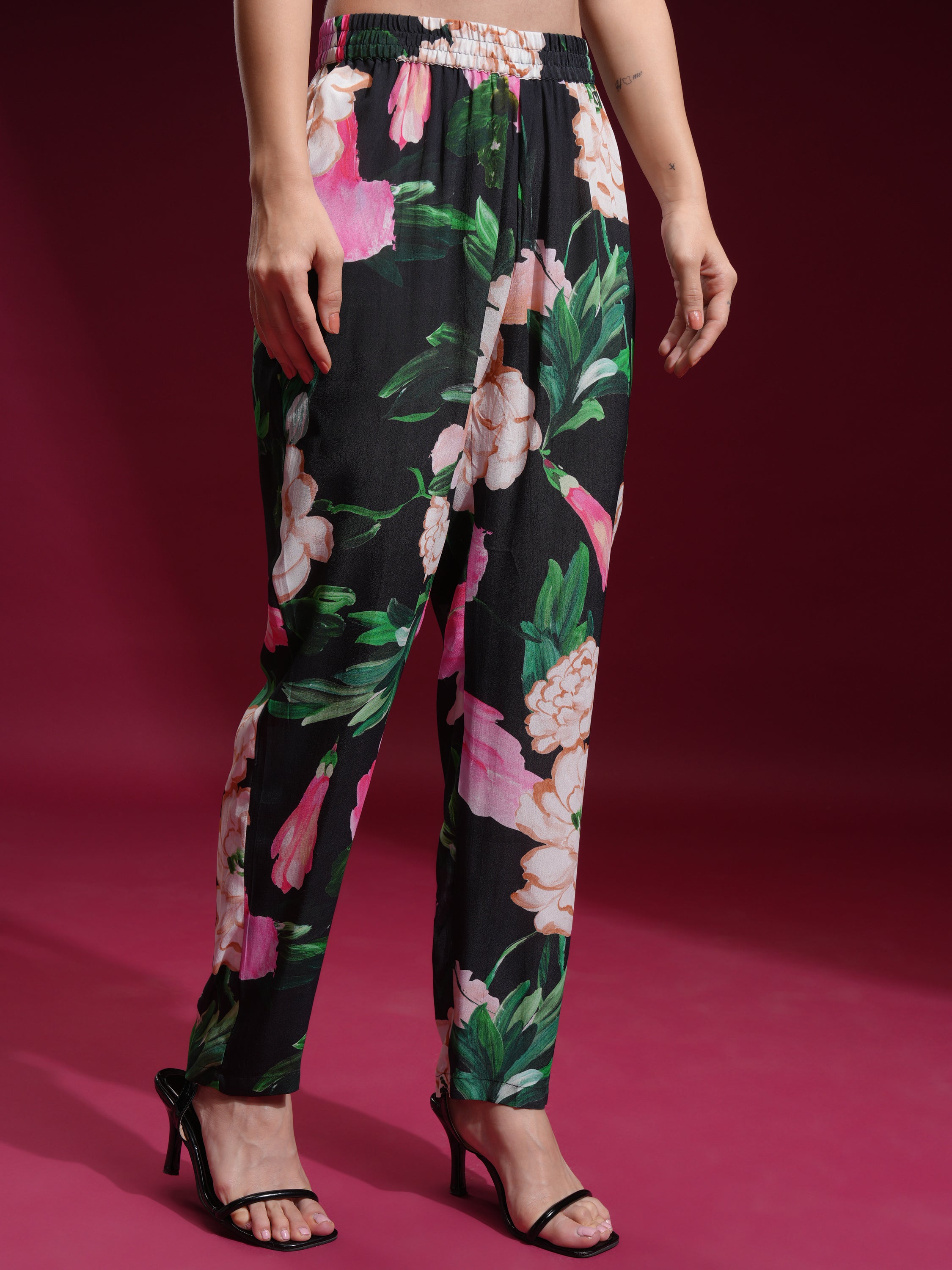 Vishudh Women Black Top With Trouser - Black - Image 6