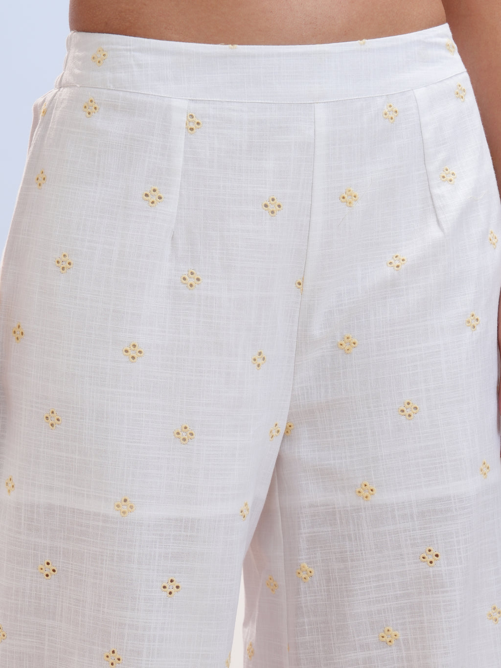 Vara By Vishudh Women White Shirt With Palazzos - White - Image 7