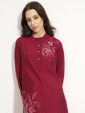 Vishudh Women Red Top With Trouser - Red - Image 1