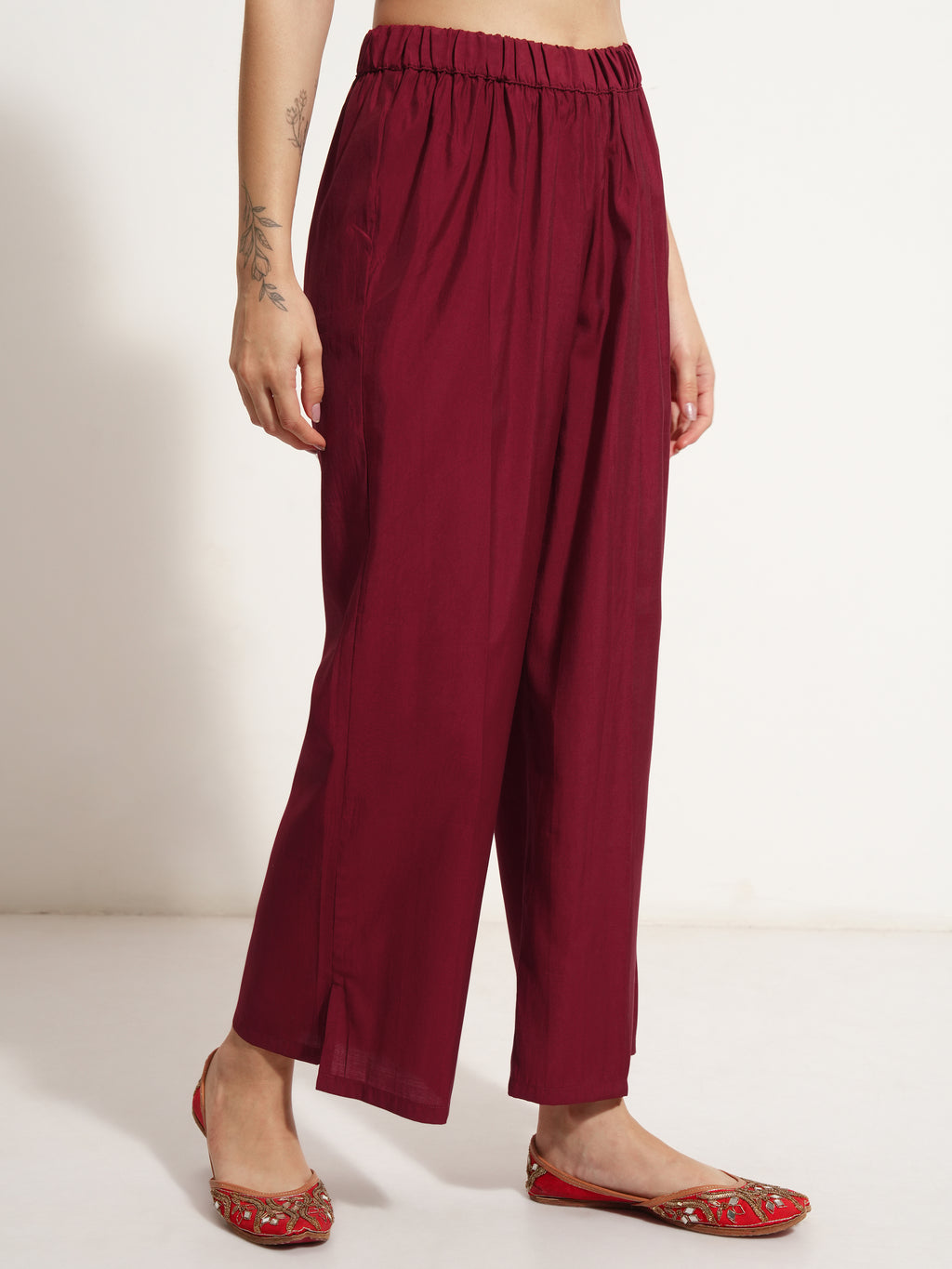 Vishudh Women Red Top With Trouser - Red - Image 8