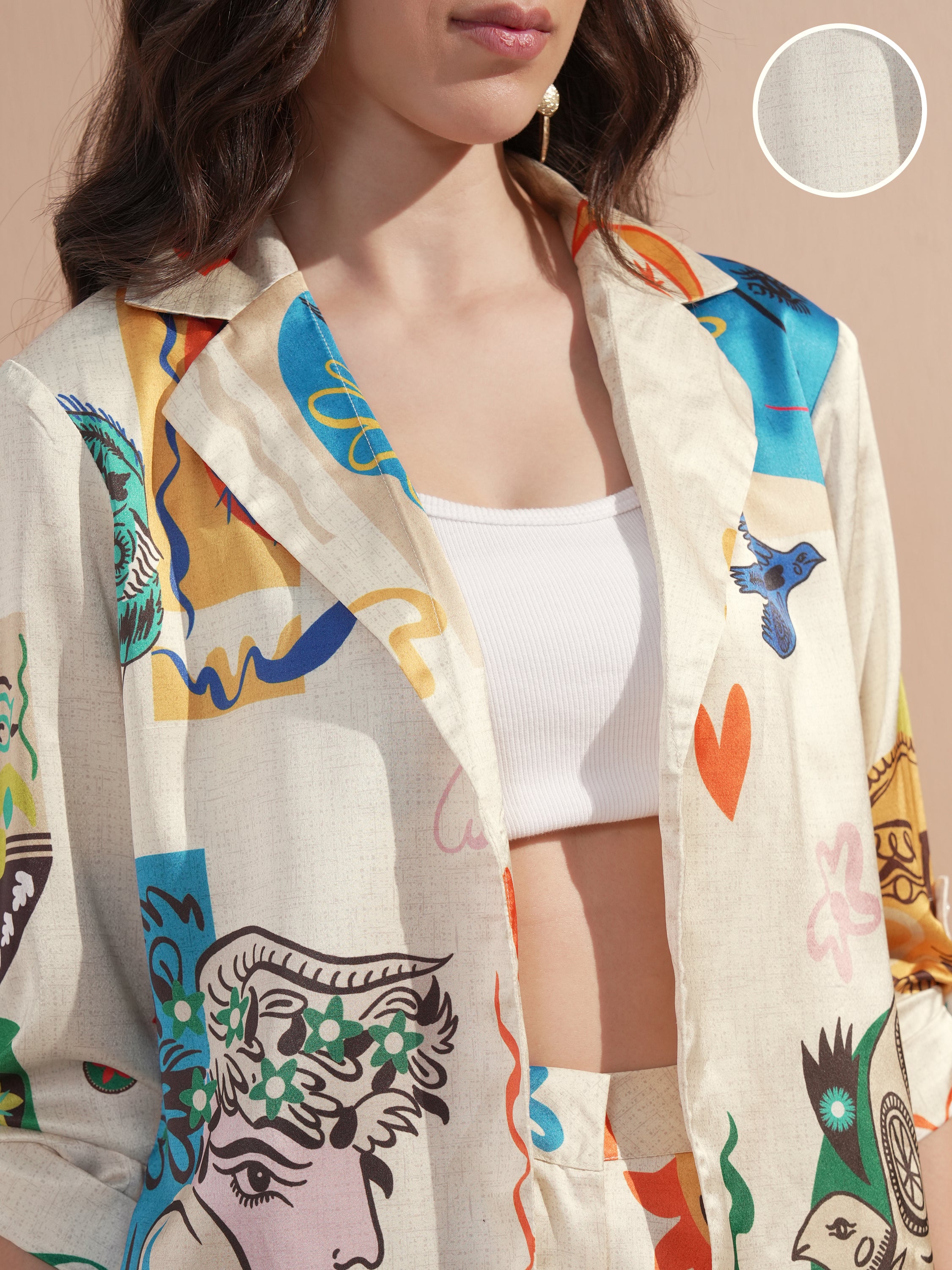 Vishudh Women Off White Blazer With Trouser - Off White - Image 5