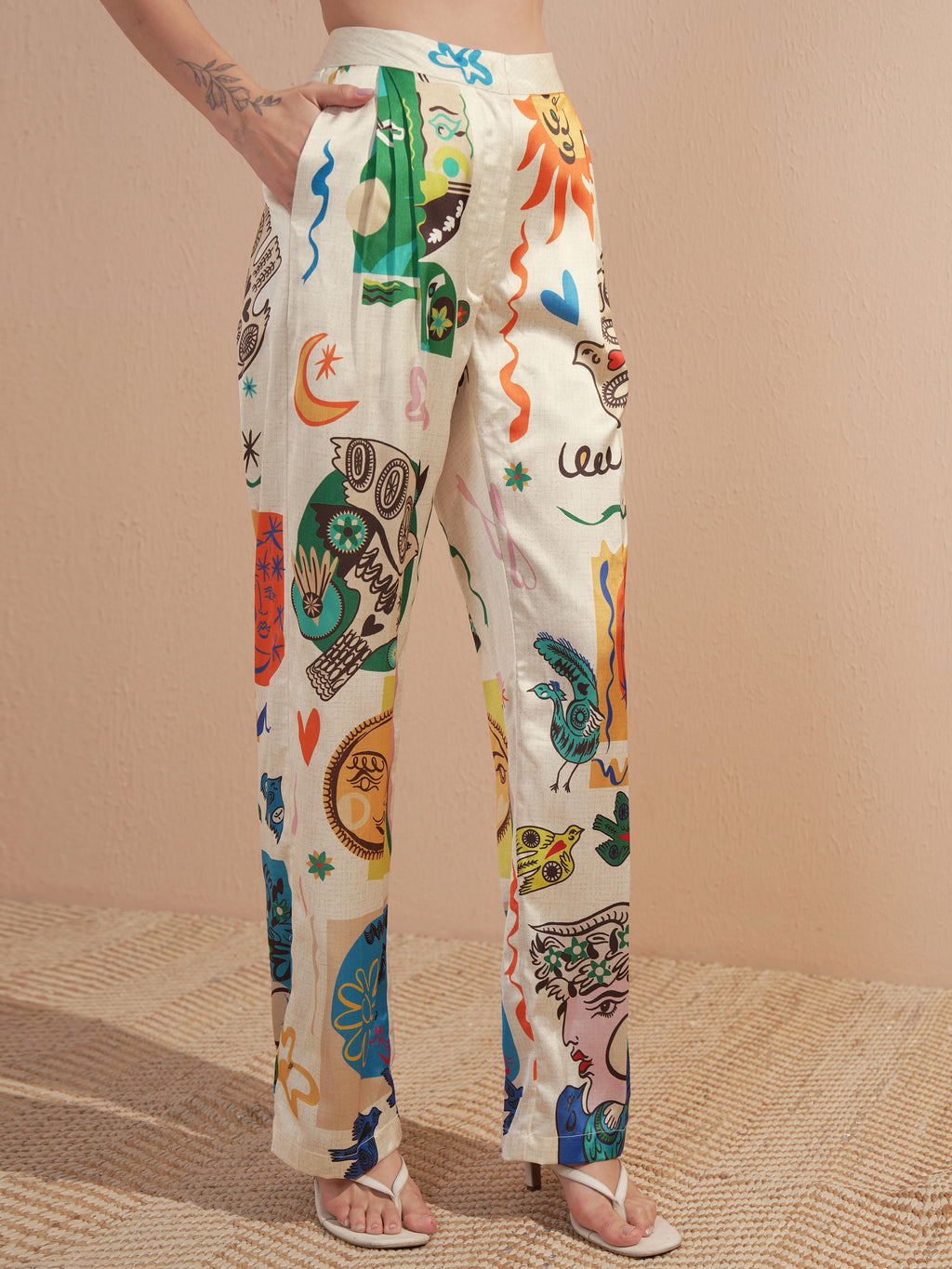 Vishudh Women Off White Blazer With Trouser - Off White - Image 6