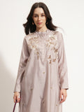 Vishudh Women Beige Tunic With Trouser - Beige - Image 1