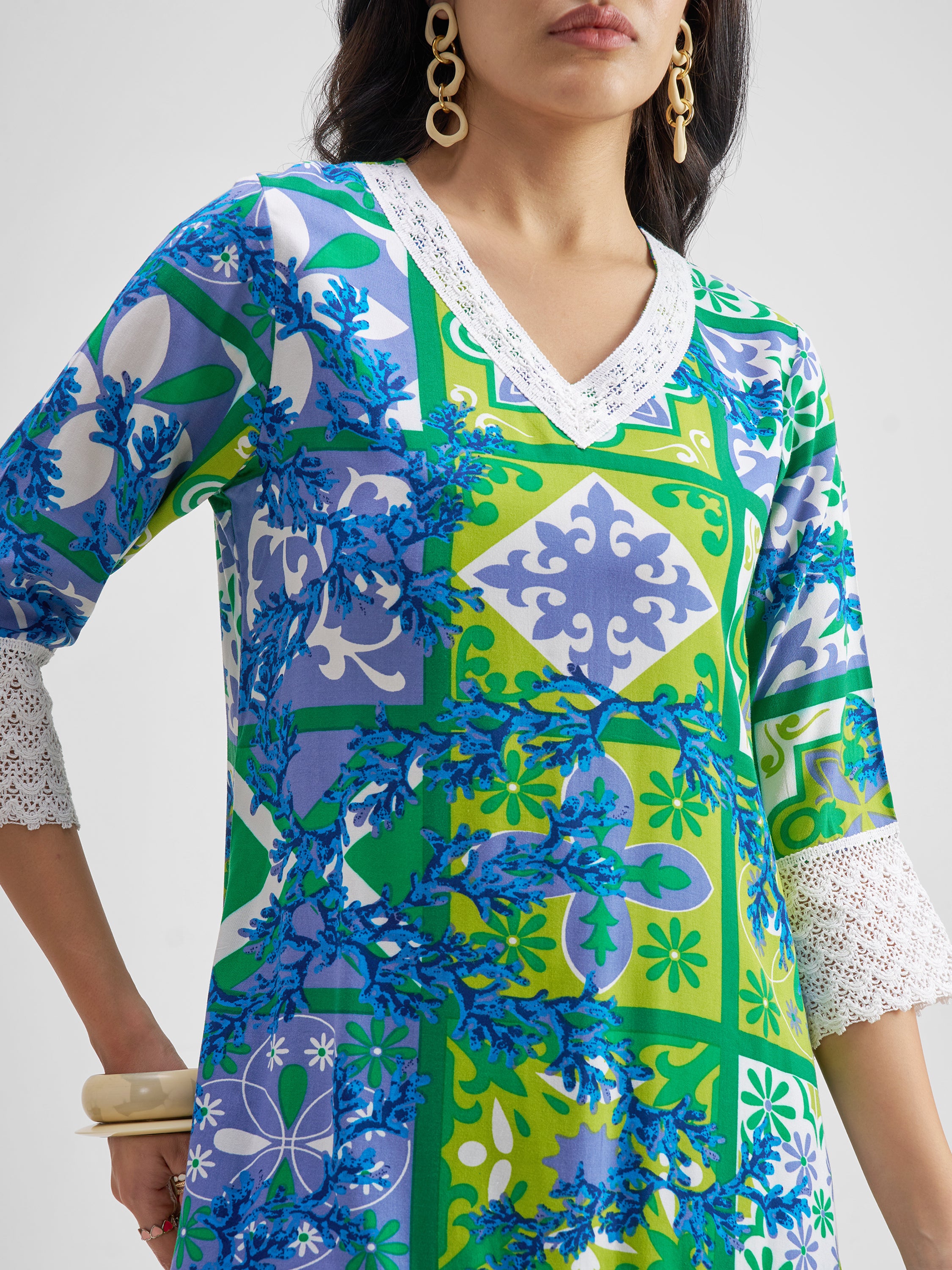 Vishudh Women Multi Top With Trouser Co-Ords - Multi - Image 5