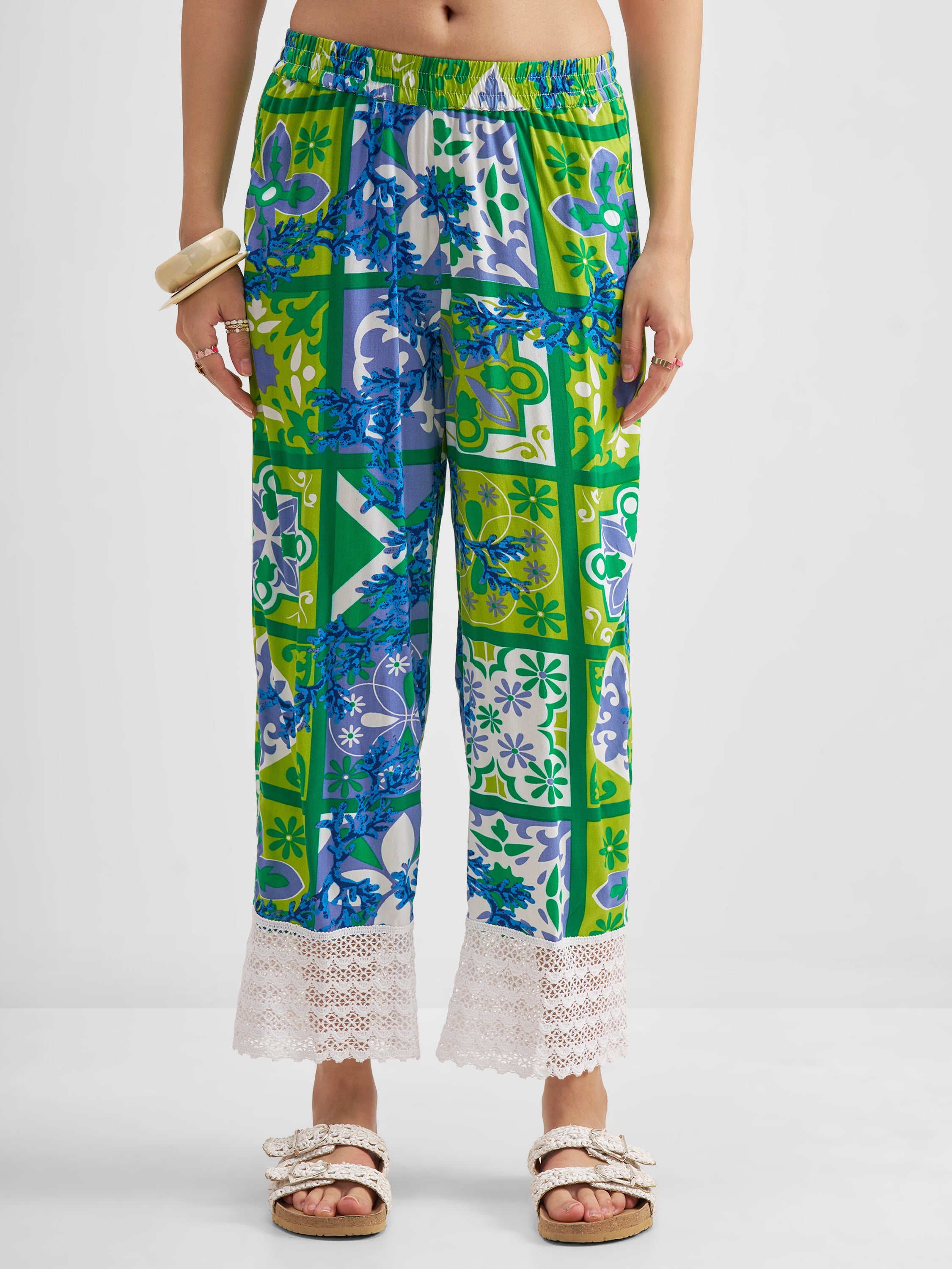 Vishudh Women Multi Top With Trouser Co-Ords - Multi - Image 7