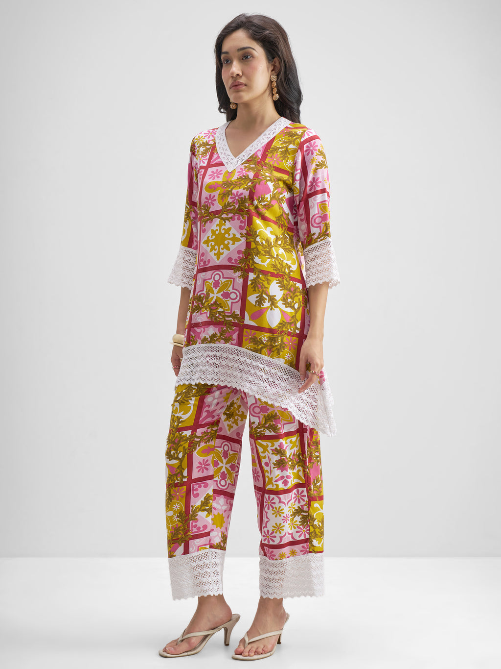 Vishudh Women Multi Top With Trouser Co-Ords - Multi - Image 2