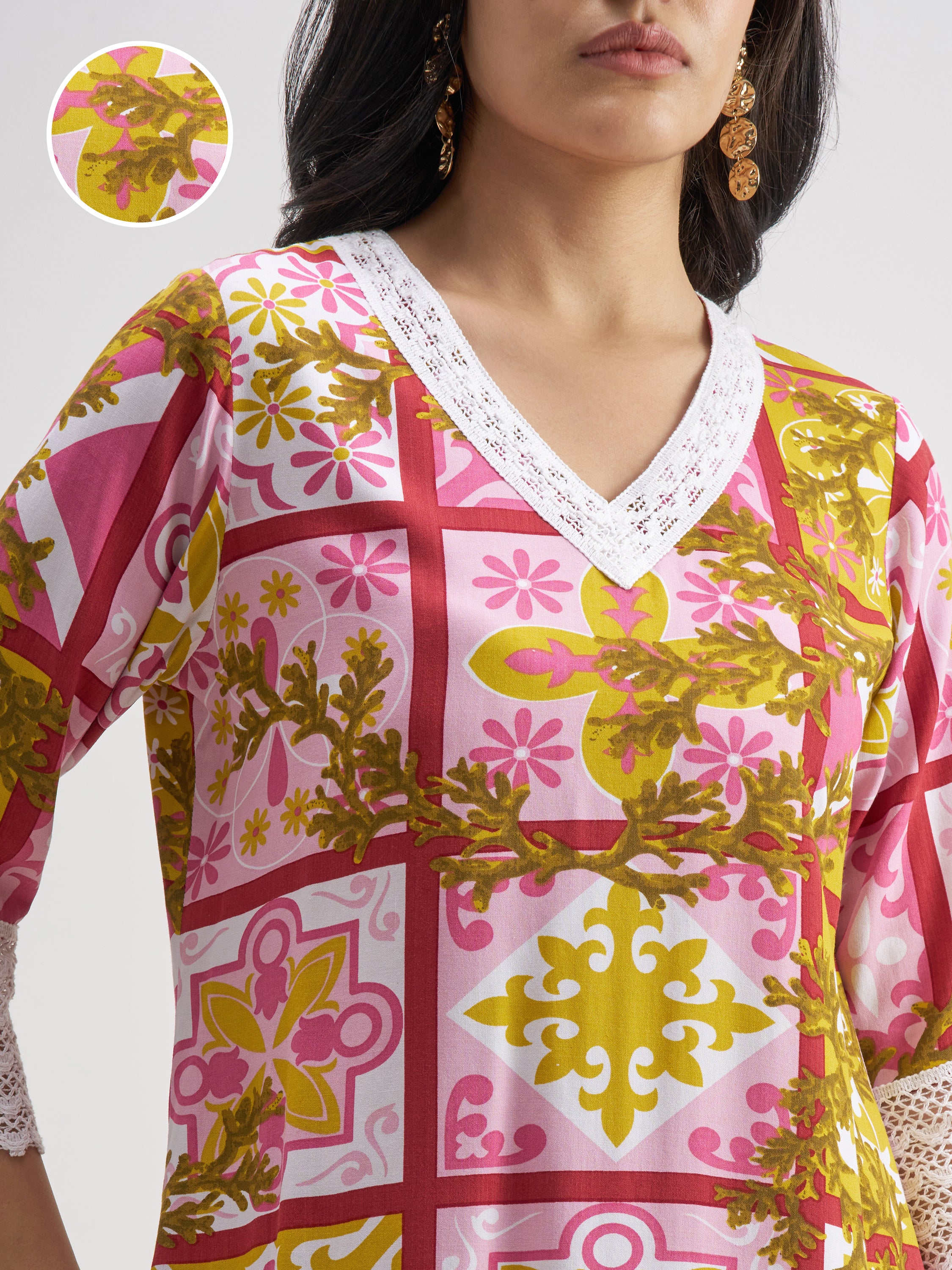 Vishudh Women Multi Top With Trouser Co-Ords - Multi - Image 5