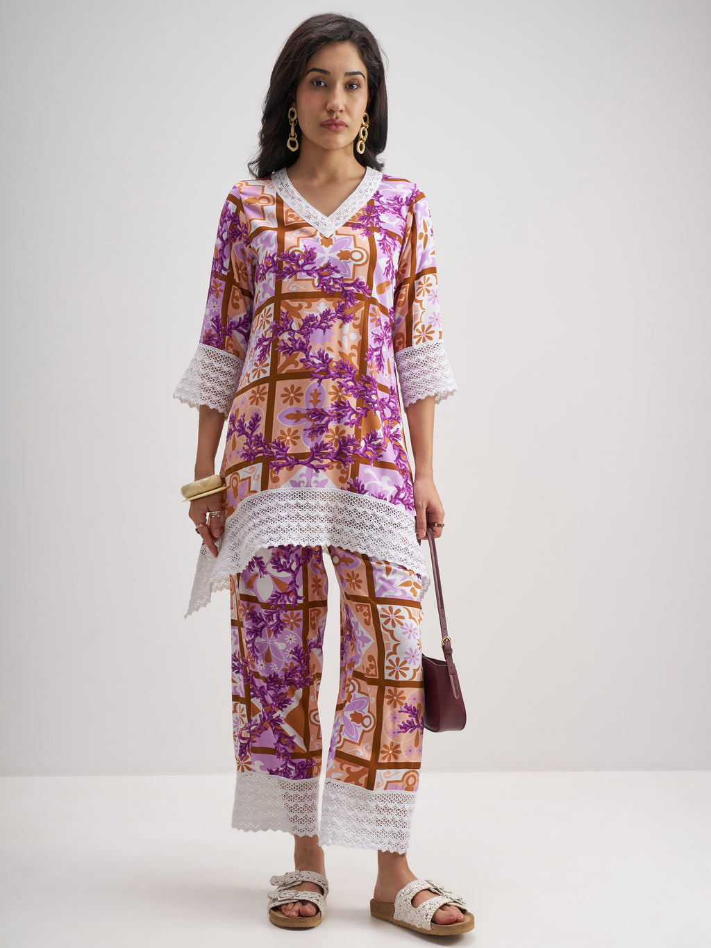 Vishudh Women Multi Top With Trouser Co-Ords - Multi - Image 1