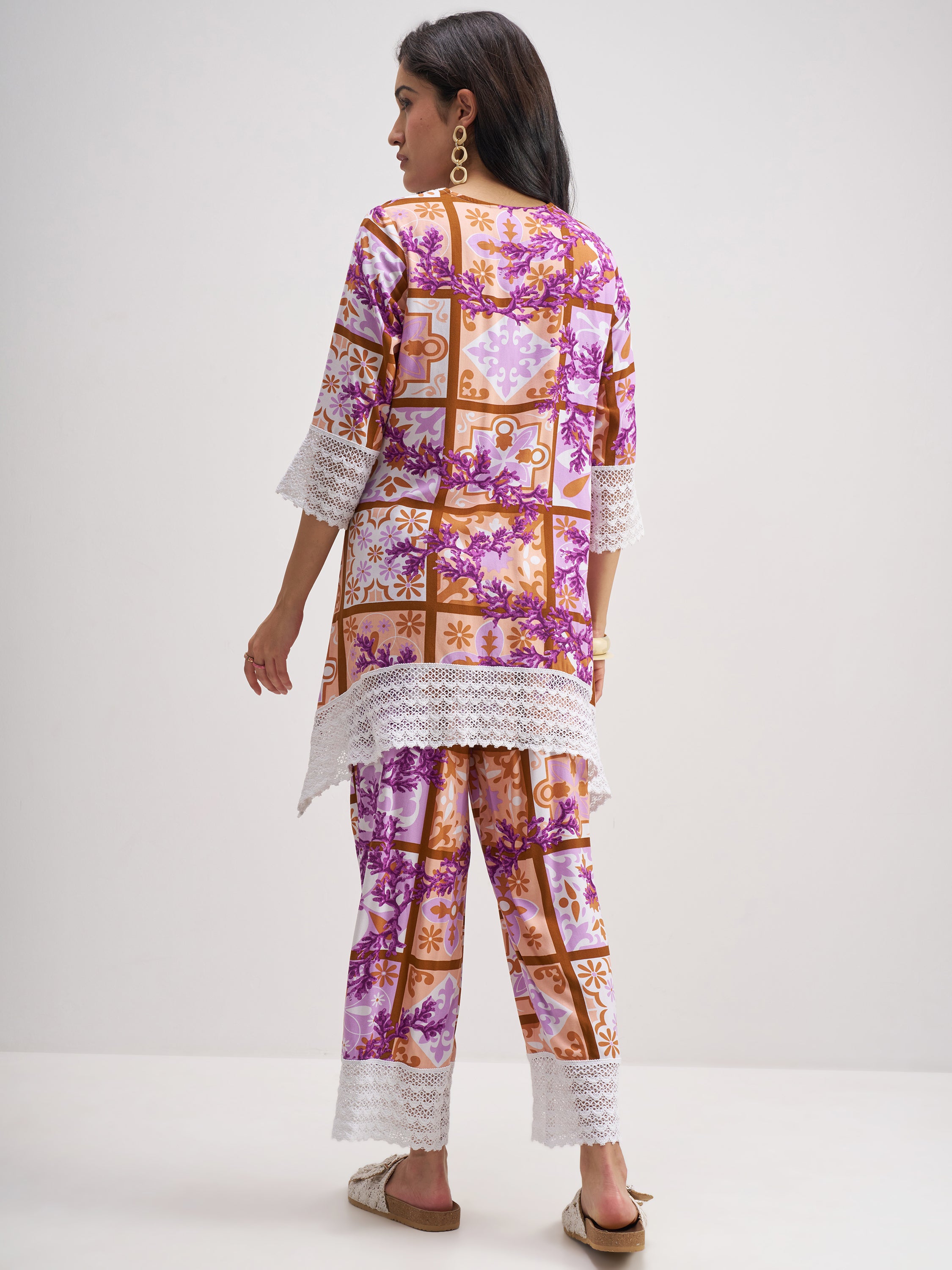 Vishudh Women Multi Top With Trouser Co-Ords - Multi - Image 3