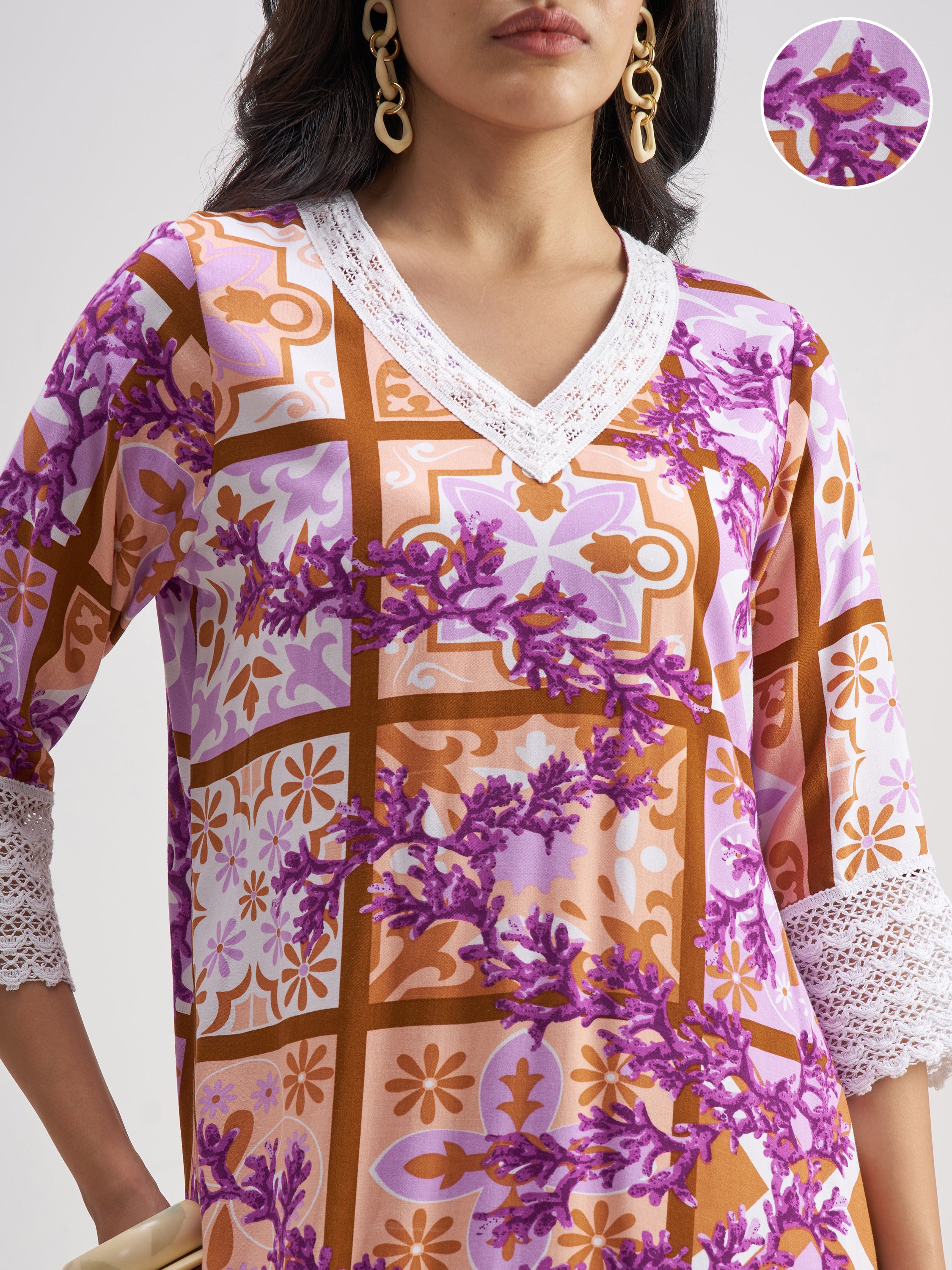 Vishudh Women Multi Top With Trouser Co-Ords - Multi - Image 5