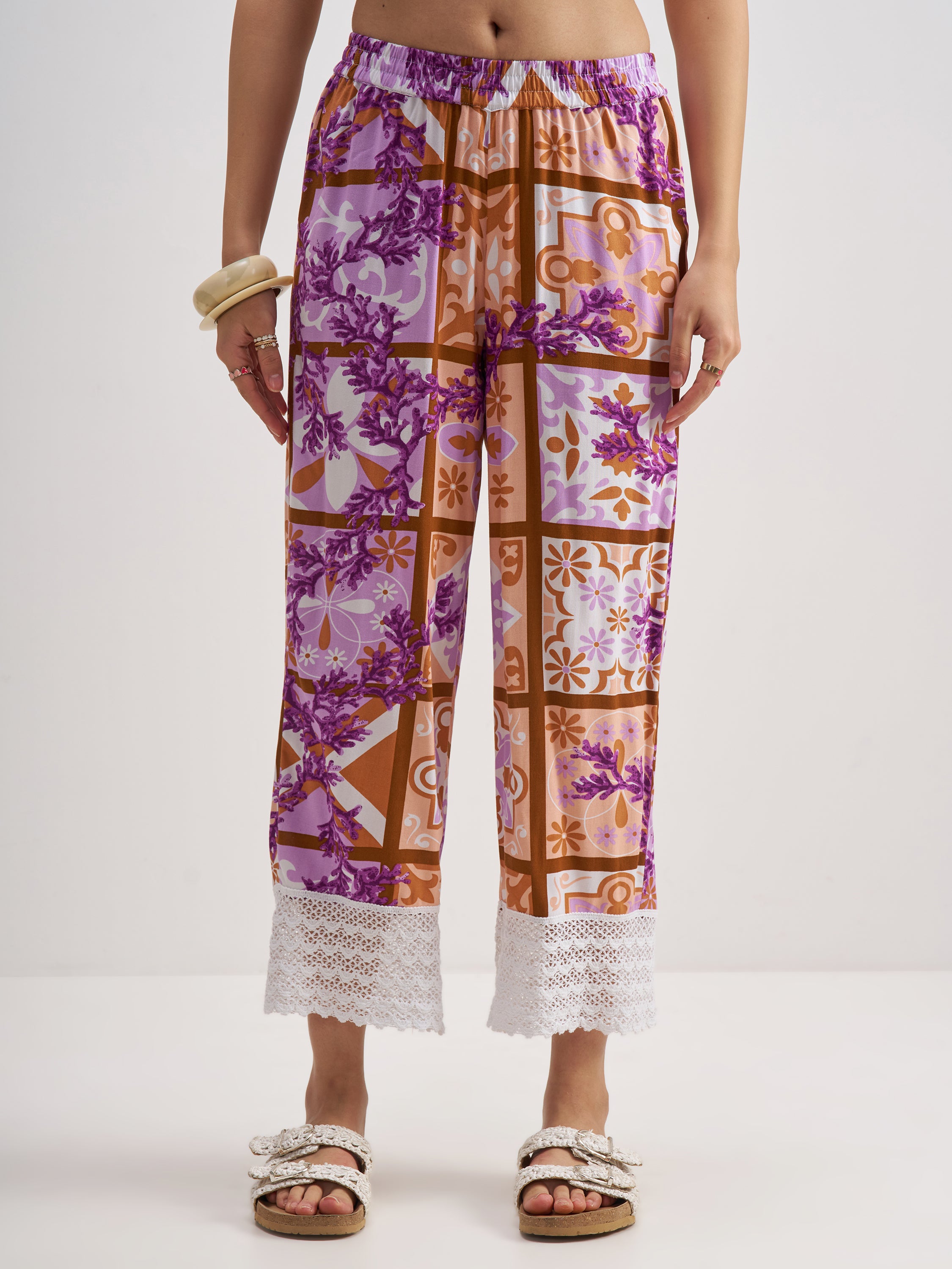Vishudh Women Multi Top With Trouser Co-Ords - Multi - Image 7