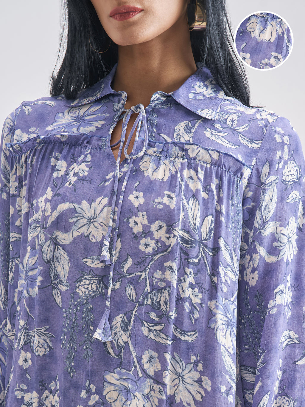 Vishudh Women Purple Top With Trouser Co-Ords - Purple - Image 5