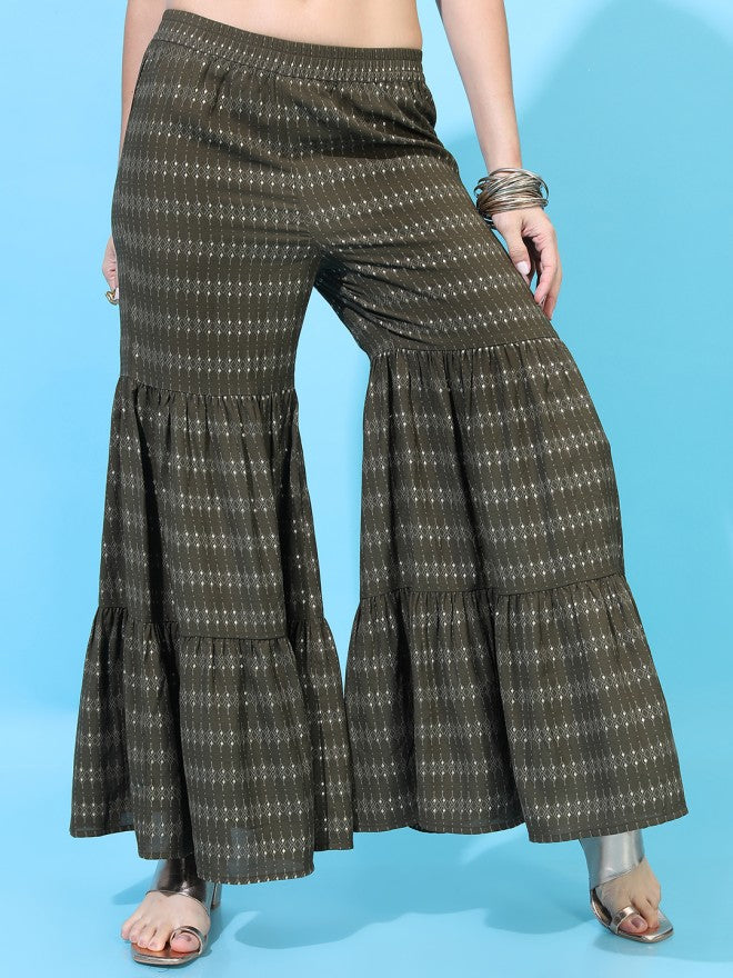 Vishudh women Green Printed Maxi Dress - Green - Image 7