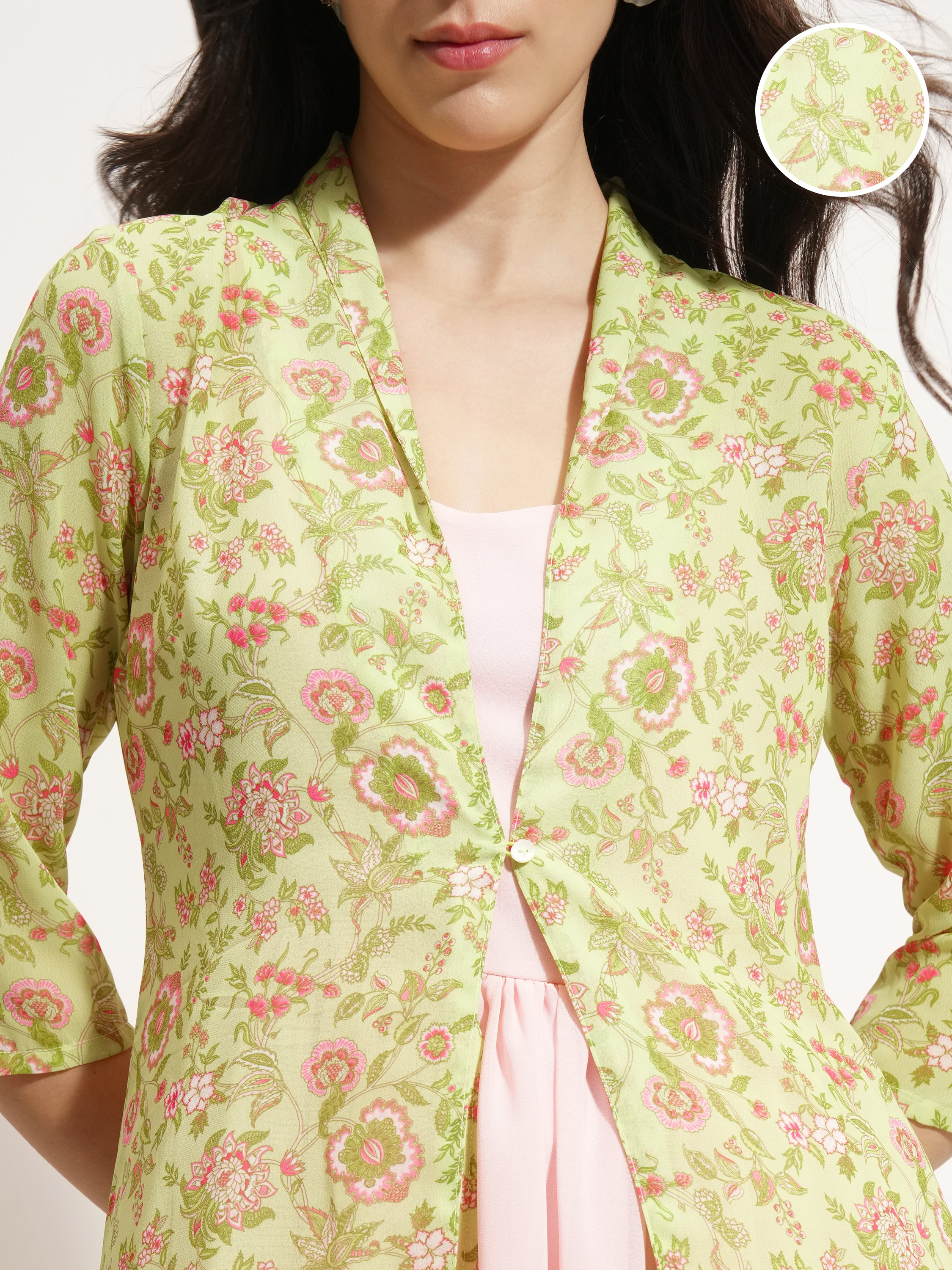 Vishudh Women Pink Printed Maxi Dress - Pink - Image 5
