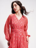 Vishudh Women Orange Embroidered Jumpsuit - Orange - Image 1