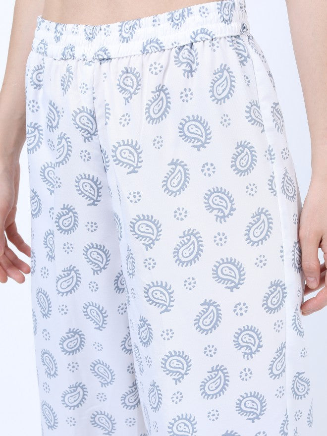 Women Yellow & Grey Ethnic Motifs Printed Straight Kurta with Palazzo & Dupatta - Yellow - Image 6