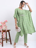 Vishudh Women Green Printed Top With Dhoti Pant - Green - Image 1