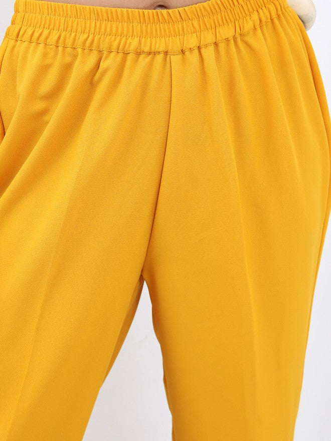 Vishudh Women Yellow Printed Top With Dhoti Pant - Yellow - Image 7