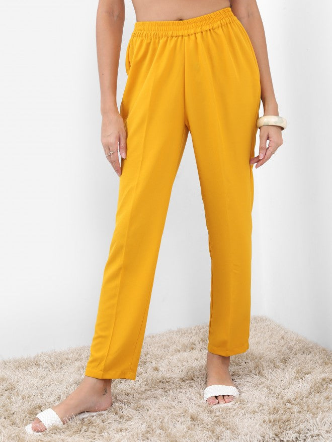 Vishudh Women Yellow Printed Top With Dhoti Pant - Yellow - Image 8