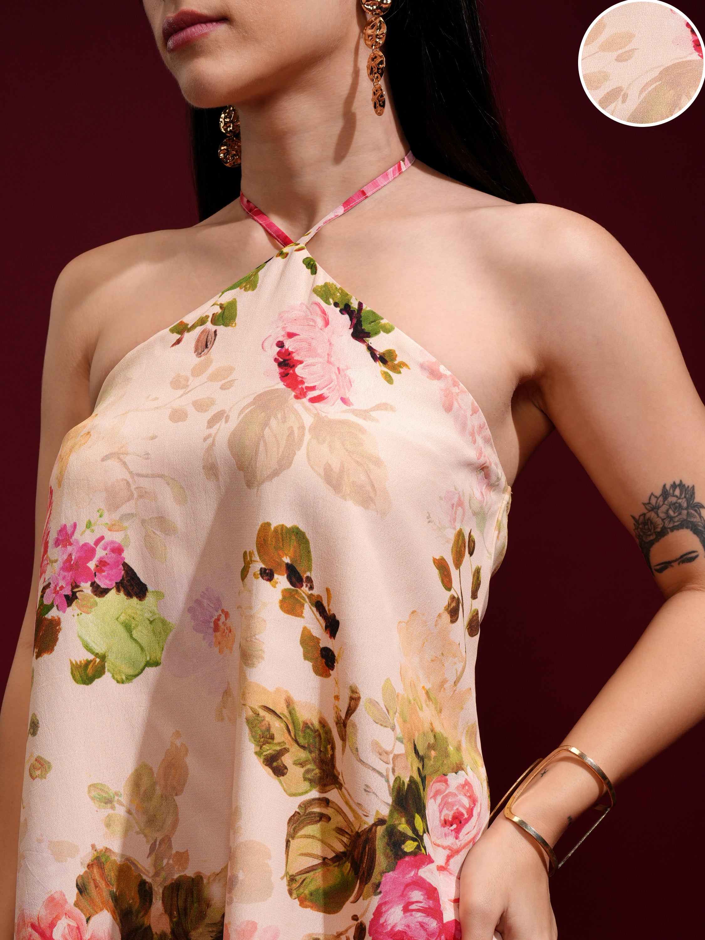 Vishudh Women Cream Kurta With Trousers - Cream - Image 5