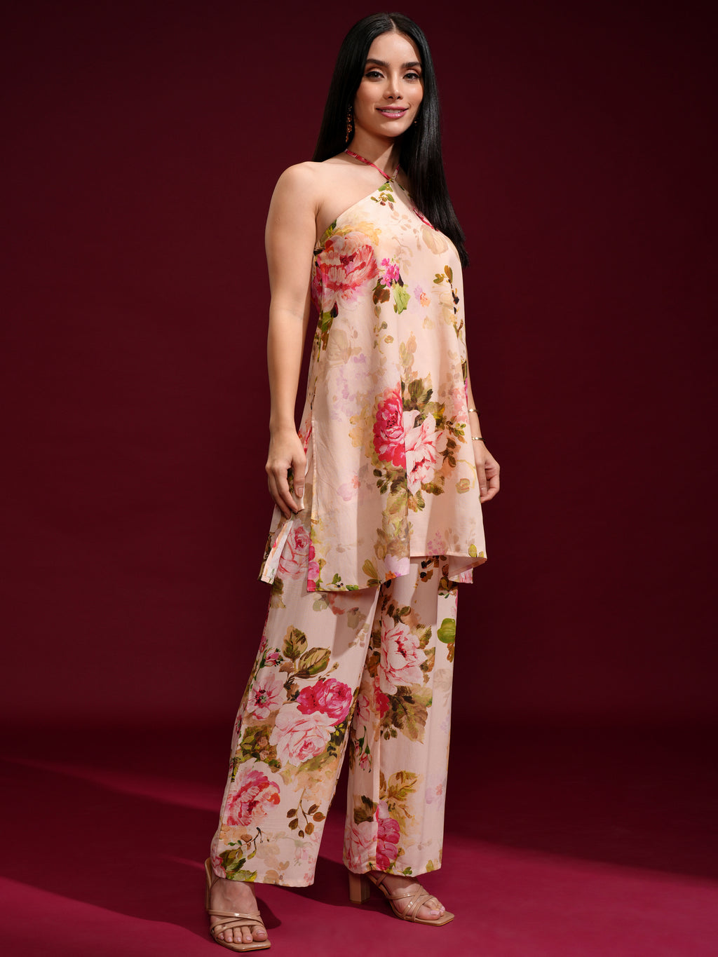 Vishudh Women Cream Kurta With Trousers - Cream - Image 6