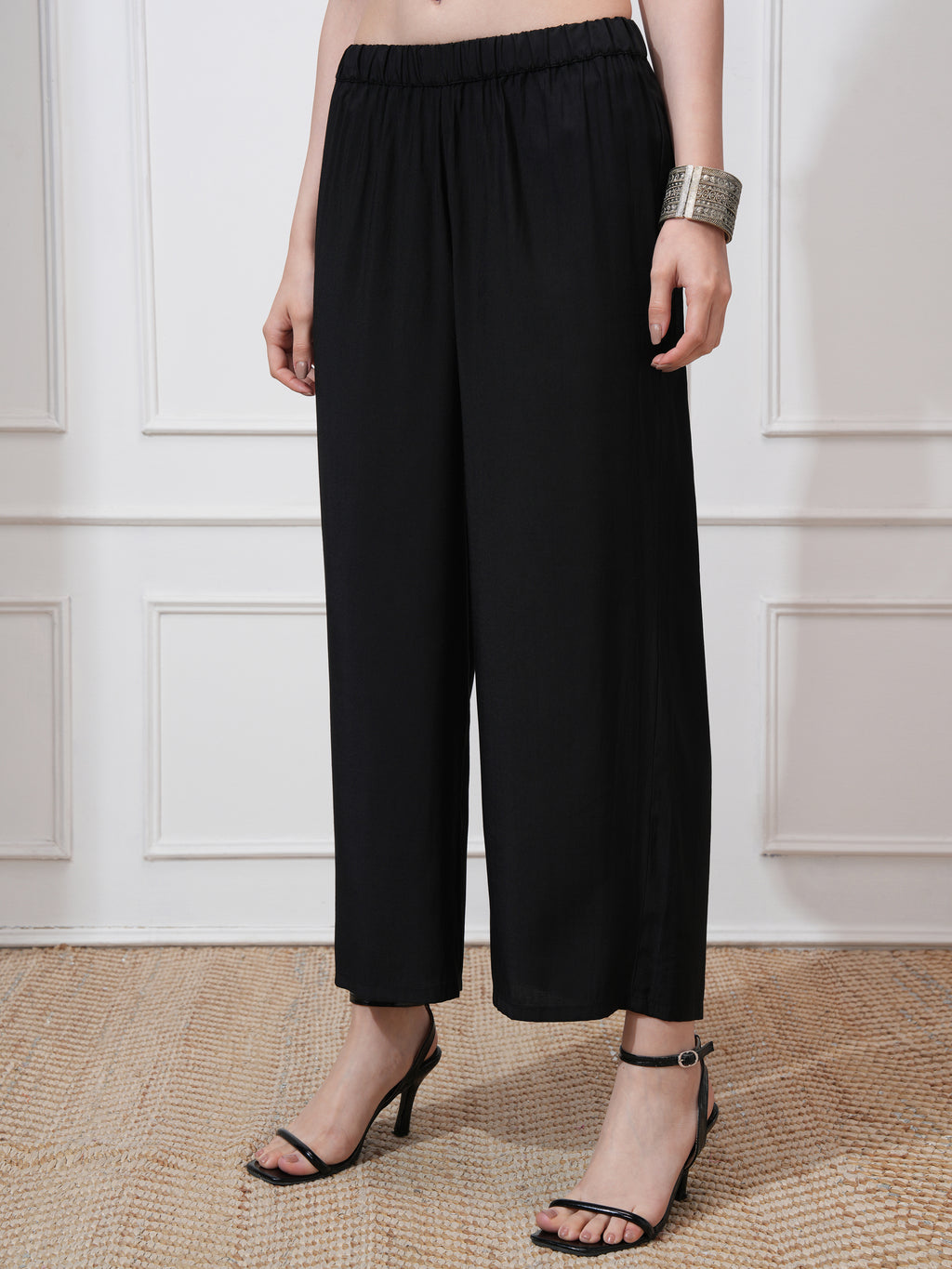 Vishudh Women Black Kurta With Trouser And Dupatta - Black - Image 8