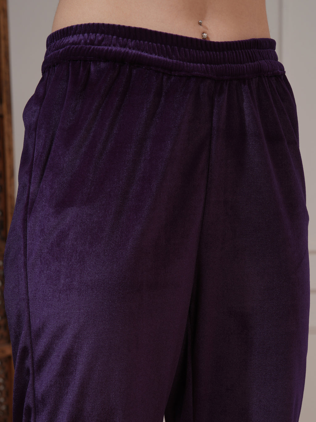 Vishudh Women Purple Women Kurta With Trousers And Dupatta - Purple - Image 7