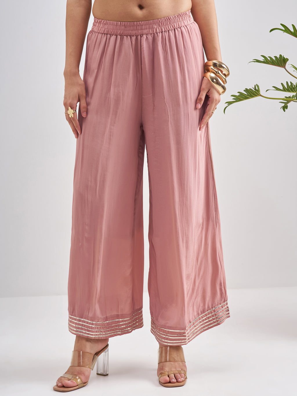 Vishudh Women Pink Embroidered Kurta With Trouser And Dupatta - Pink - Image 7