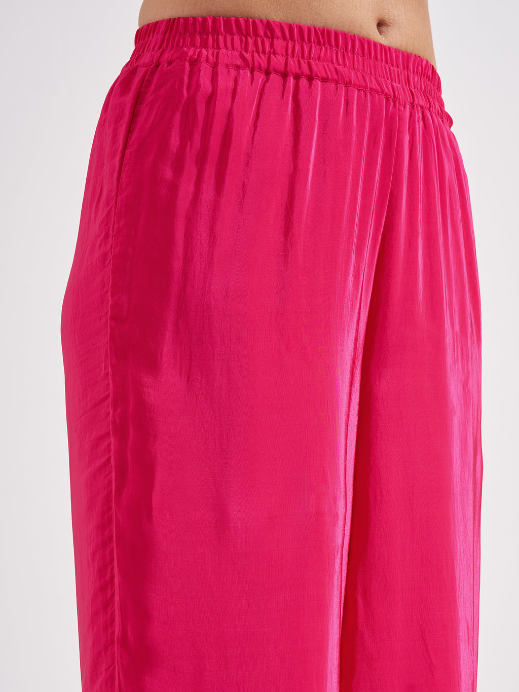 Vishudh Women Pink Embroidered Kurta And Trouser With Dupatta