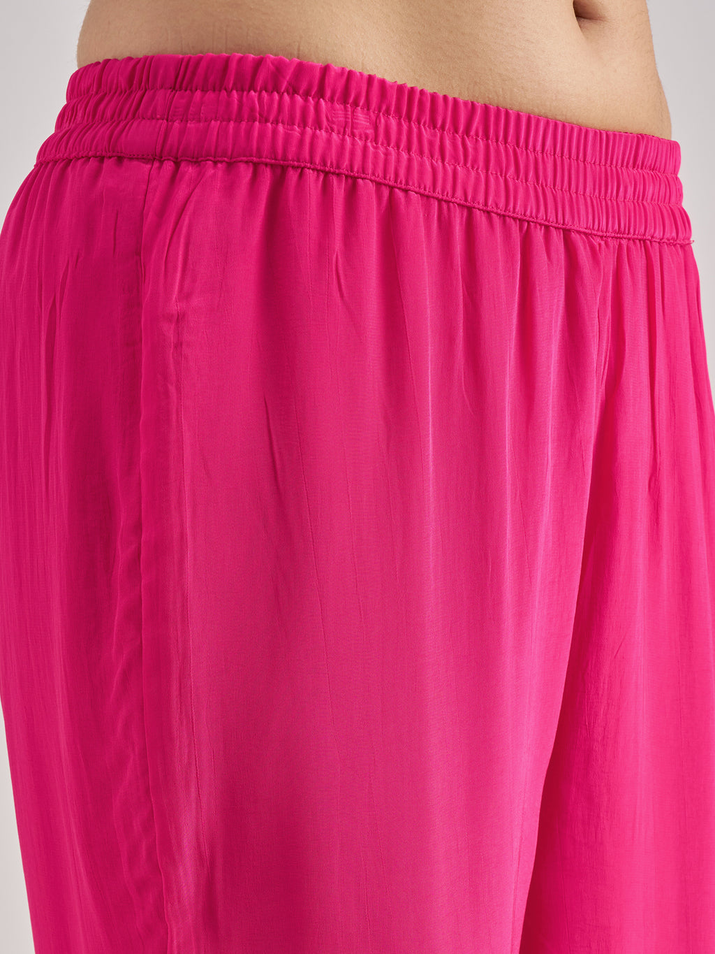 Vishudh Women Pink Embroidered Kurta With Trouser And Dupatta - Pink - Image 7