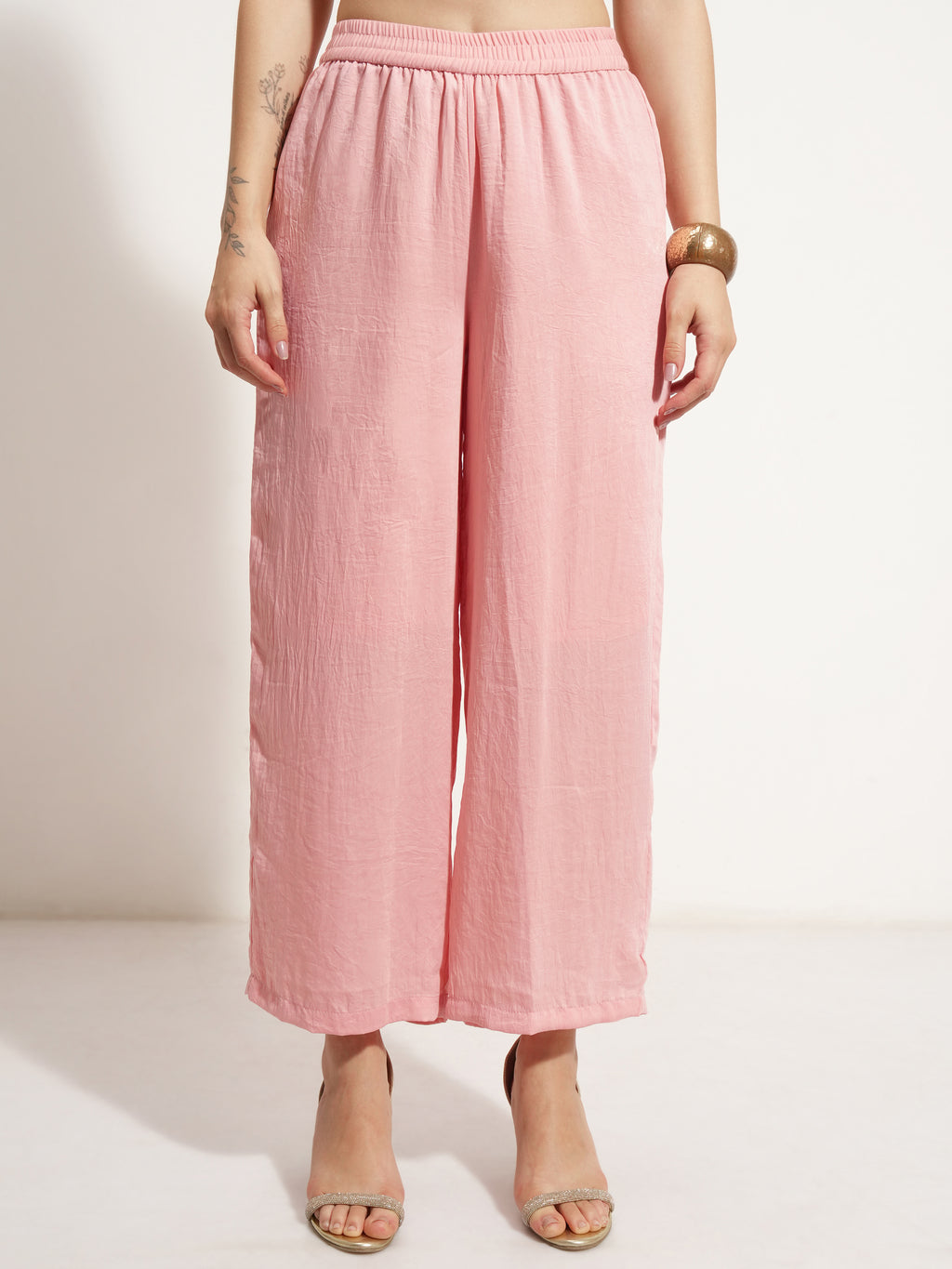 Vishudh Women Pink Embroidered Kurta With Trouser And Dupatta - Pink - Image 7