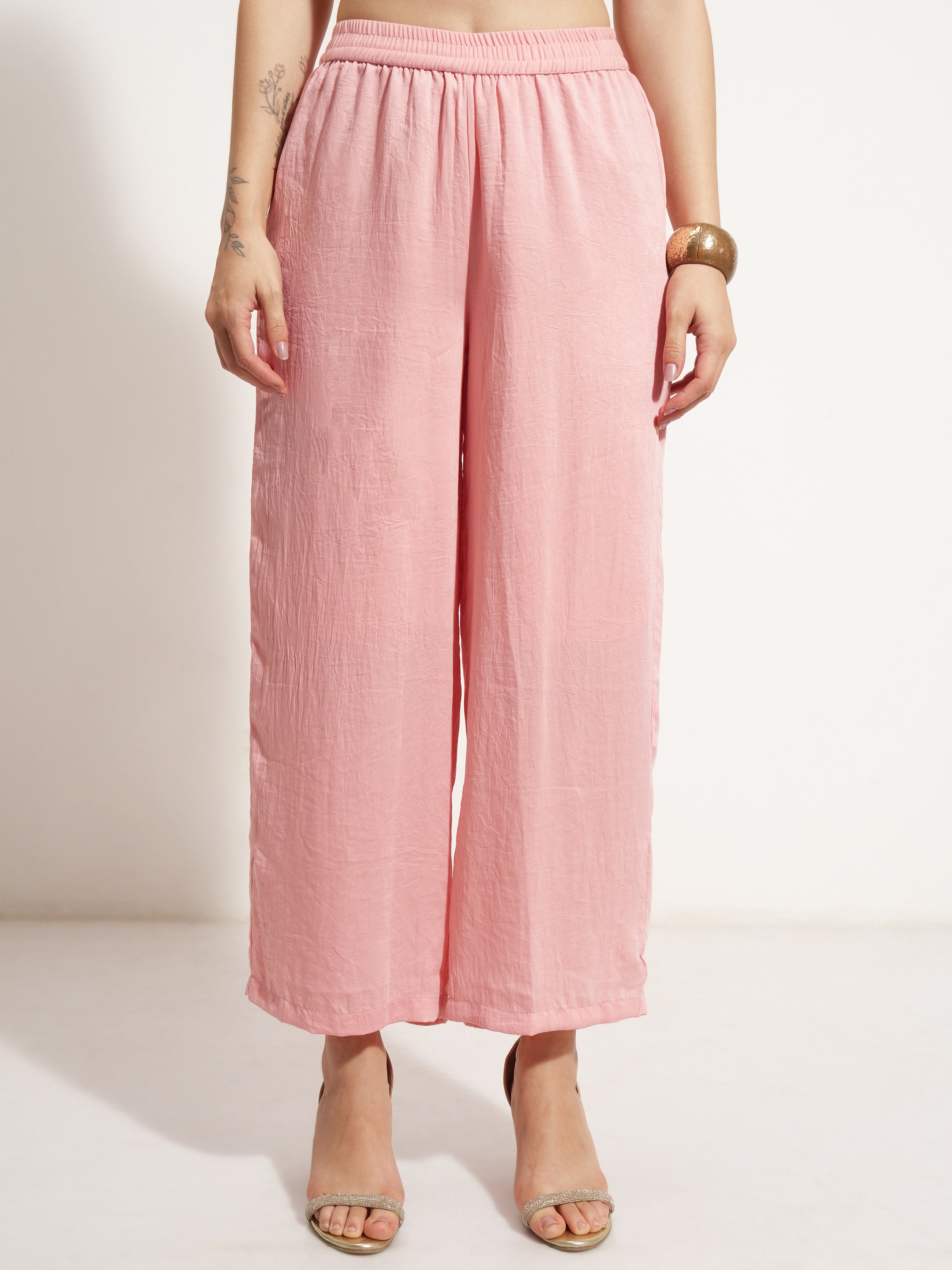 Vishudh Women Pink Embroidered Kurta With Trouser And Dupatta - Pink - Image 7